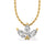3 Petal Marquise Lab-Grown Diamond + Solid Gold Pendant Necklace