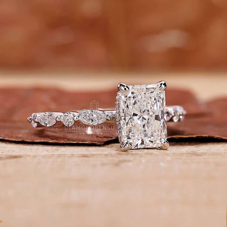 A white gold ring that suits any outfit.