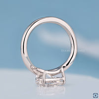 Pear Moissanite Curved Solitaire East West Ring 1.24 CT - Silver - Size G