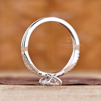 Buy Engagement ring made with twisted pave band.