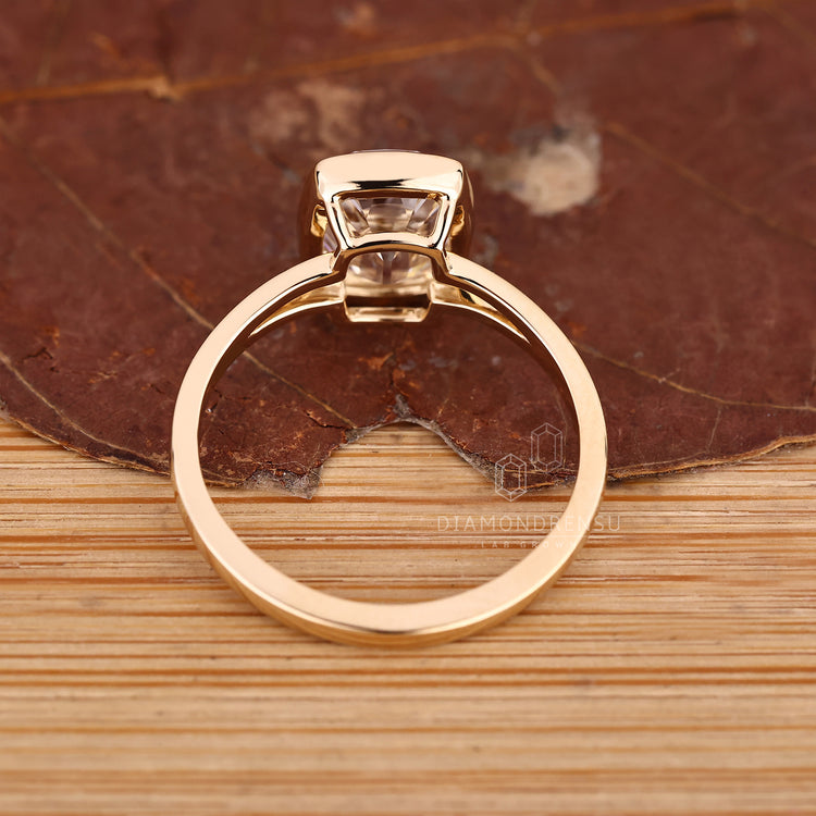 Cushion Old European Cut Ring classic split shank style.