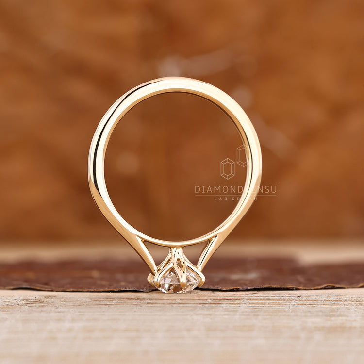 Diamondrensu AU Round Old European Cut Ring handmade.