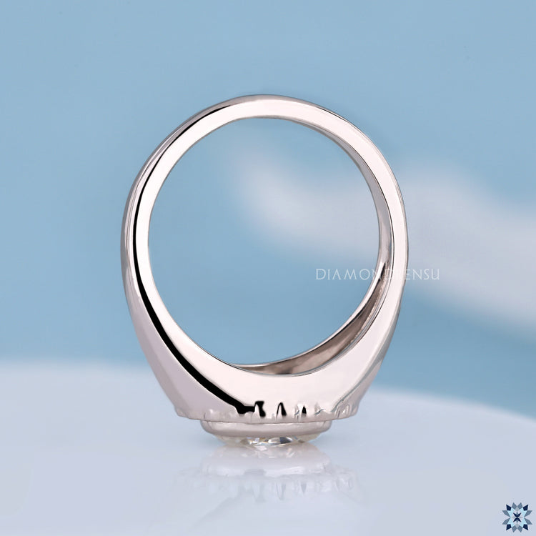 IGI certified oval diamond engagement ring style.