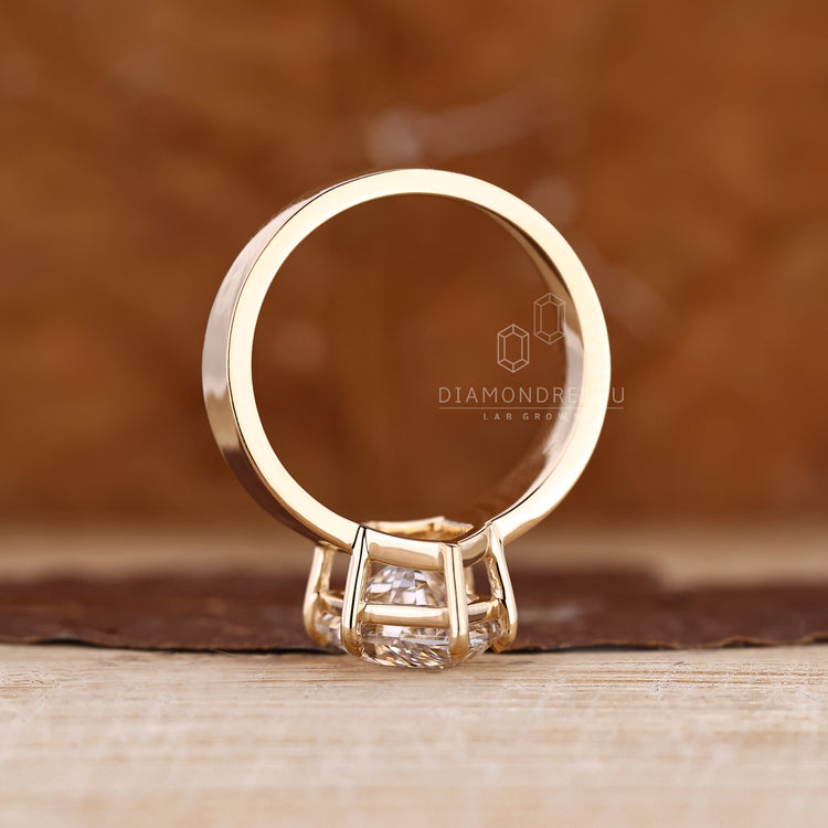 Lab grown diamond Dutch marquise engagement ring, IGI certified.