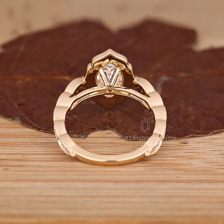 IGI certified Marquise Diamond Ring classic design.