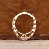 Dutch Marquise Diamond Ring with milgrain edge design.