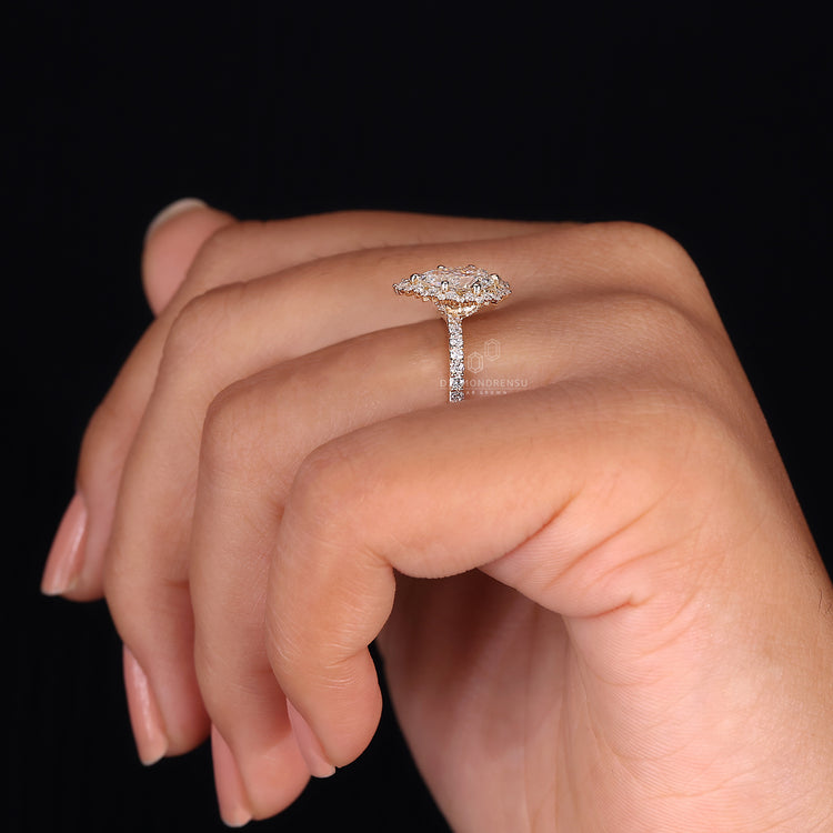 Pear shaped engagement ring showcasing timeless beauty