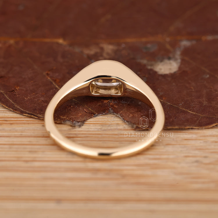 Diamondrensu AU Cushion Old Mine Cut Ring handmade.
