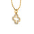 4 Leaf Open Clover Lab-Grown Diamond + Solid Gold Pendant Necklace