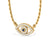 Evil Eye Lab-Grown Diamond + Solid Gold Pendant Necklace