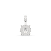 925 Silver Round Cut Moissanite Pendant In Basket Setting