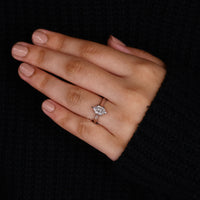 dual shank setting featured in simple engagement ring.
