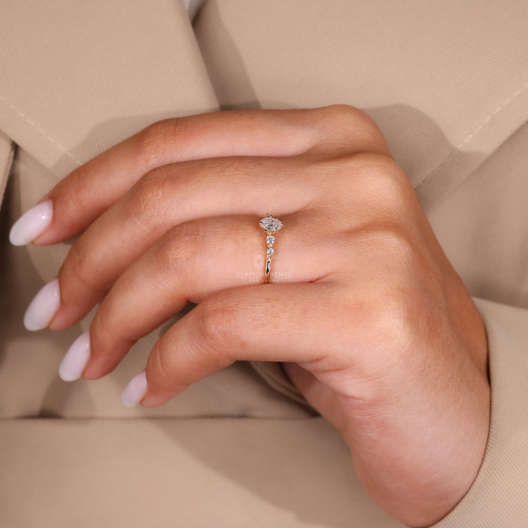 Handmade ring set with 6 prong setting.