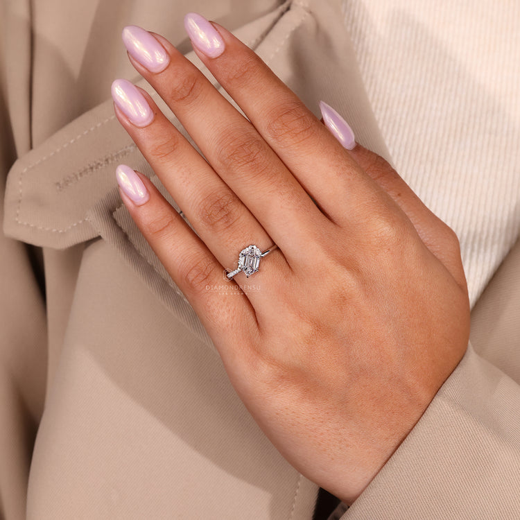 Customise ring with 6 claw prong setting detail.