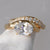 Oval Cut Lab-Grown Diamond Ring Set East to West with Pavé Curved Band 2 CT