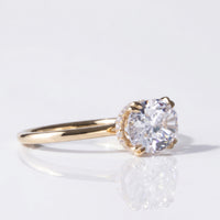 Oval Cut Lab-Grown Diamond East-West Hidden Halo Ring 3 CT