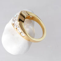 Oval and Round Lab-Grown Diamond Channel Set Ring 4.2 TCW