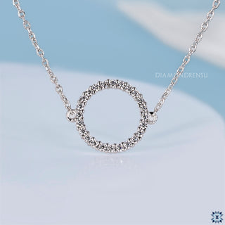 Round Stone Halo Chain Bracelet
