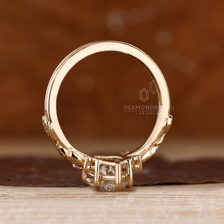 IGI certified handmade marquise cut diamond ring.