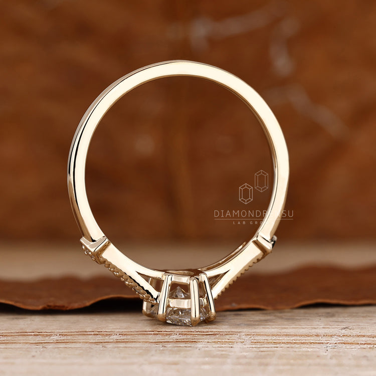 Lab grown marquise diamond ring IGI certified style.