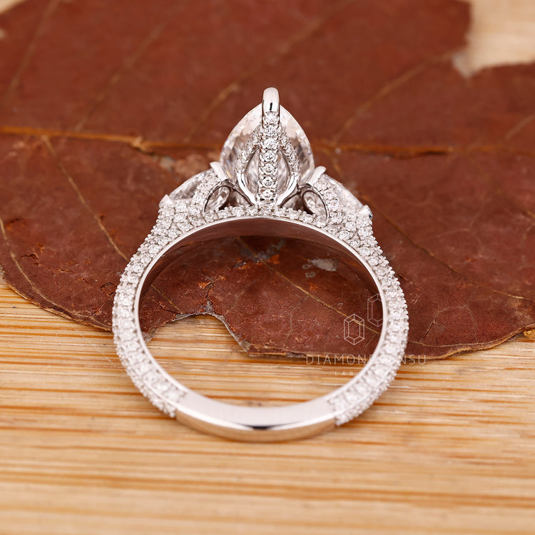 Cathedral diamond ring available in 1 to 3 CT.