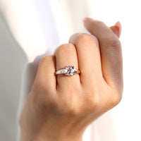 IGI certified Cushion Old European Cut Lab Grown Diamond ring.