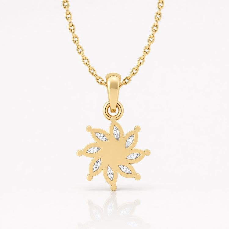 Pinwheel Lab-Grown Diamond + Solid Gold Pendant Necklace