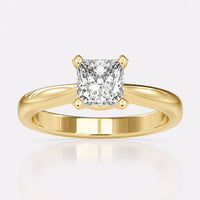 Delicate 1.02 CT Princess Cut Moissanite Solitaire Engagement Ring