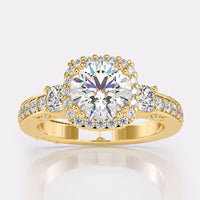 Lab-Grown Diamond Vintage Three Stone Ring