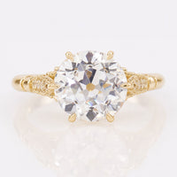 Round Moissanite Classic Antique Vintage Ring 2.1 TCW