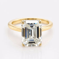 3.15 CT Emerald cut Colorless Solitaire Engagement Ring