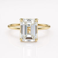 Emerald Cut Moissanite Solitaire Ring 2.9 CT