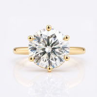 Euro Shank Micro Pave 5.05 CT Round Brilliant Cut Halo Engagement Ring