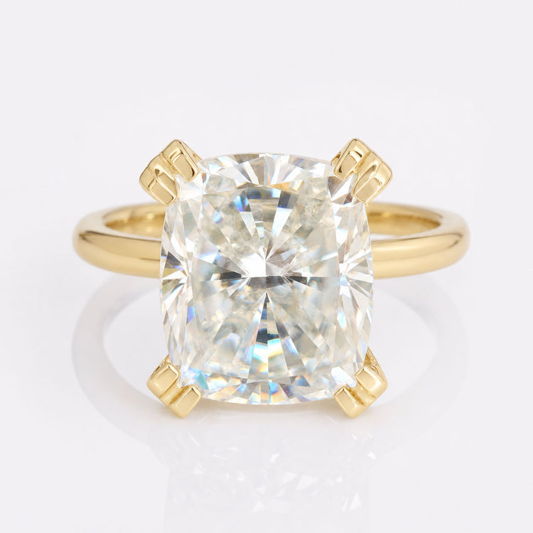 7.03 CT Elongated Cushion Cut Solitaire Moissanite Engagement Ring