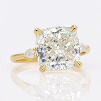 4.63 TCW Cushion-Cut Moissanite High Profile Engagement Ring