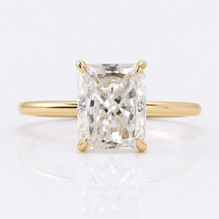 Radiant Cut Moissanite Unique Ring 2.4 CT