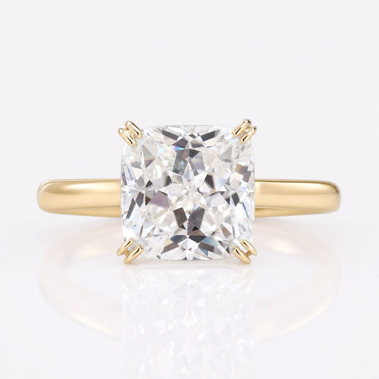 Infinity Symbol Ring, 2.20 CT Cushion Rensu Cut Moissanite Solitaire Engagement Ring
