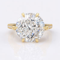 Unique Vintage Style 7.57 TW Jubilee Cut Micro Pave Moissanite Ring