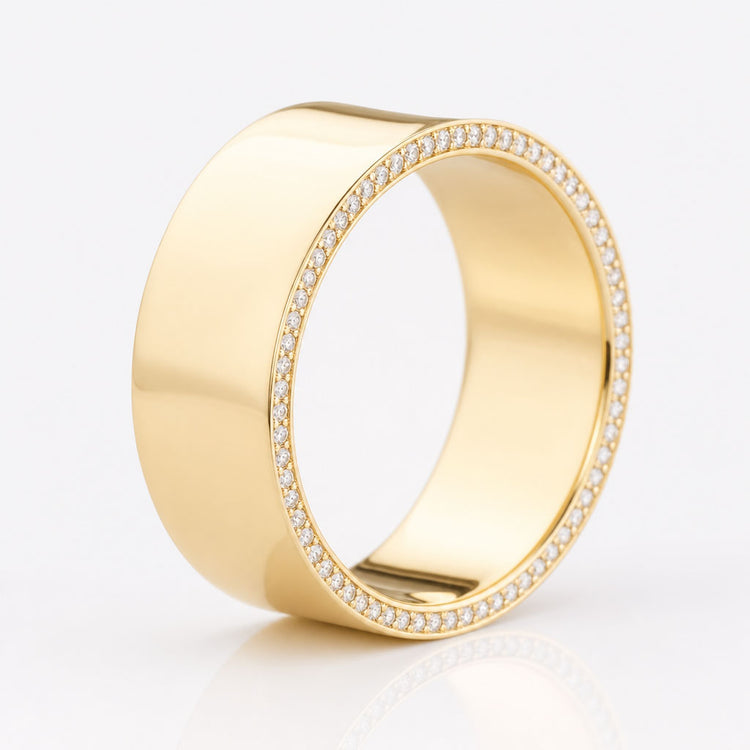 Round Cut Lab-Grown Diamond Channel Set 0.90 MM Men's Ring