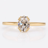 Petite Oval Lab-Grown Diamond Triple Prong Solitaire Ring