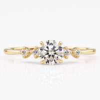 Round Cut Lab-Grown Diamond Five Stone Ring 0.53 CT