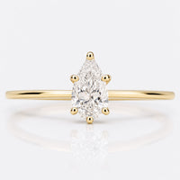 Pear Cut Lab-Grown Diamond Solitaire Ring 0.5 - 3 CT