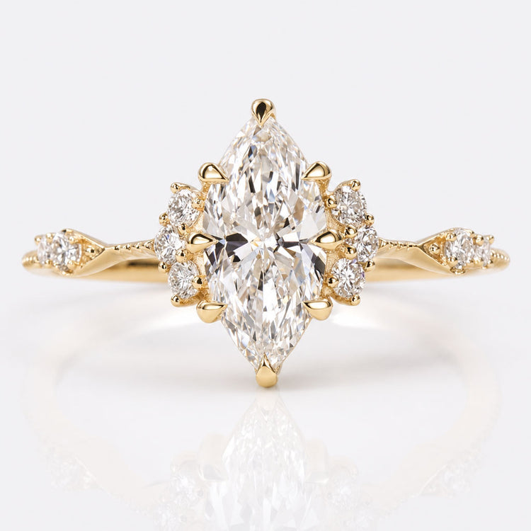 Marquise Cut Lab-Grown Diamond Vintage Ring 1 - 3 CT