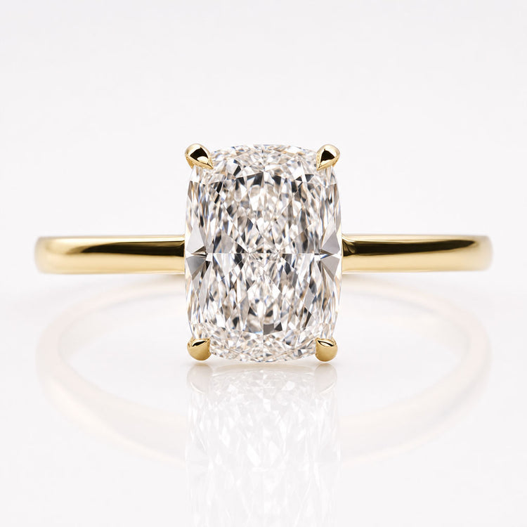 Elongated Cushion Cut Lab-Grown Diamond Solitaire Ring 1 - 2 CT
