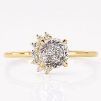 Portuguese Cut Lab-Grown Diamond Cluster Ring 1 CT