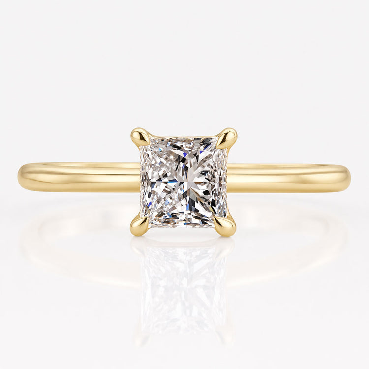 Princess Cut Lab-Grown Diamond Solitaire Ring 0.5 - 2 CT