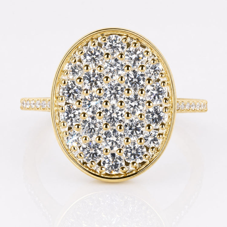 Round Lab-Grown Diamond Twilight Cluster Ring 1.36 TCW