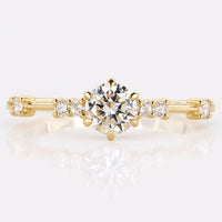 Round Brilliant Cut Lab-Grown Diamond Distance Pavé Ring 0.4 - 2 CT