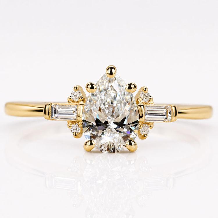 Pear Cut Lab-Grown Diamond Muse Setting Ring 0.7 - 2 CT