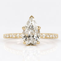 Pear Cut Lab-Grown Diamond Pavé Ring 0.5 - 2 CT